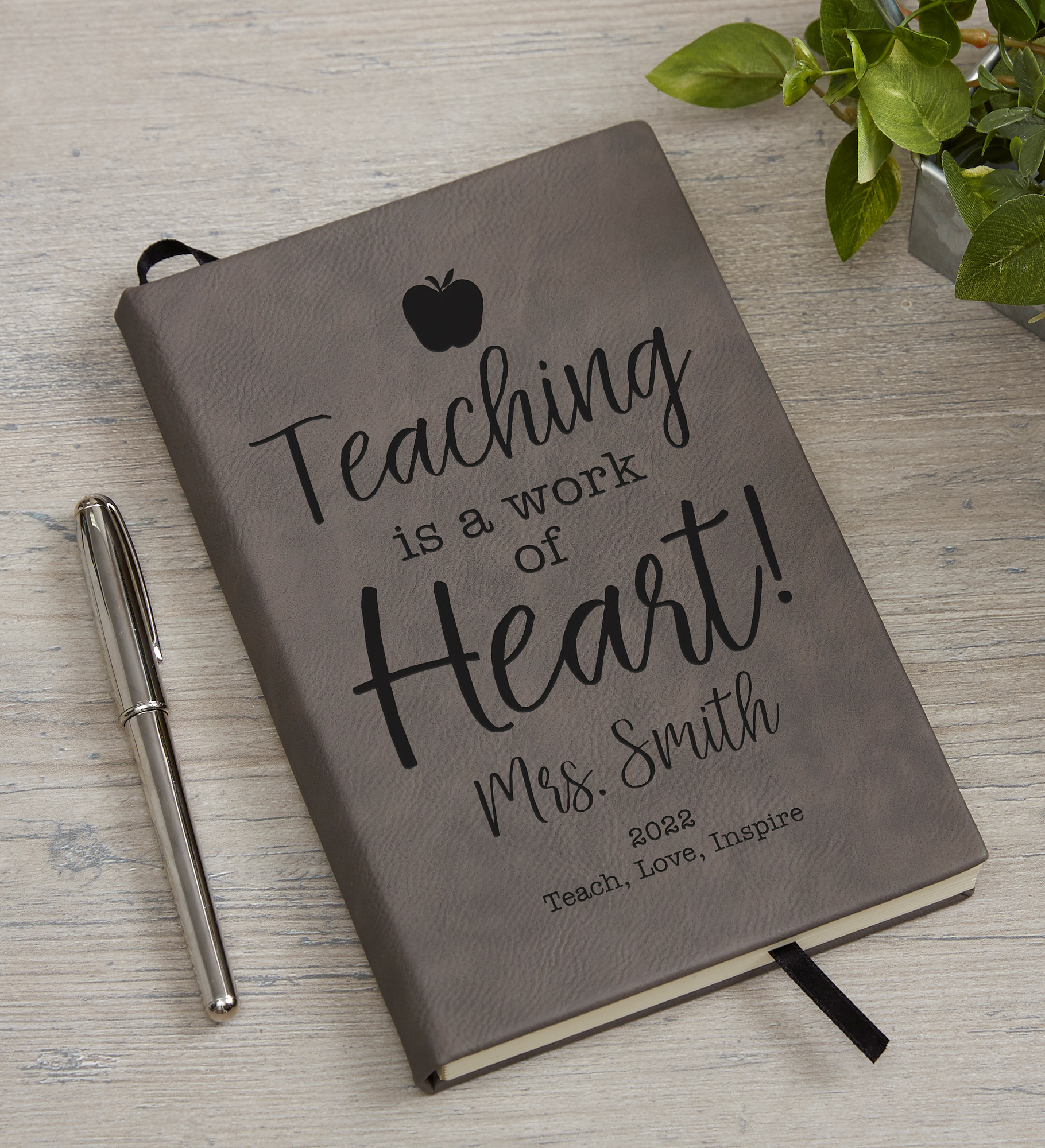 Teaching is a Work of Heart Personalized Writing Journal